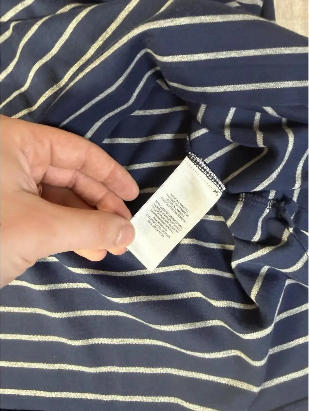 Ralph Lauren Shirt Men’s XL Blue/White Striped Pima Soft Touch Short Sleeve